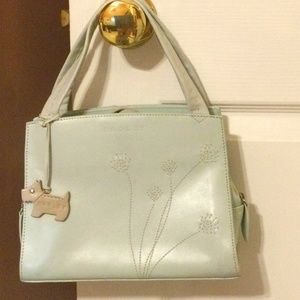 Radley small satchel bag, light blue